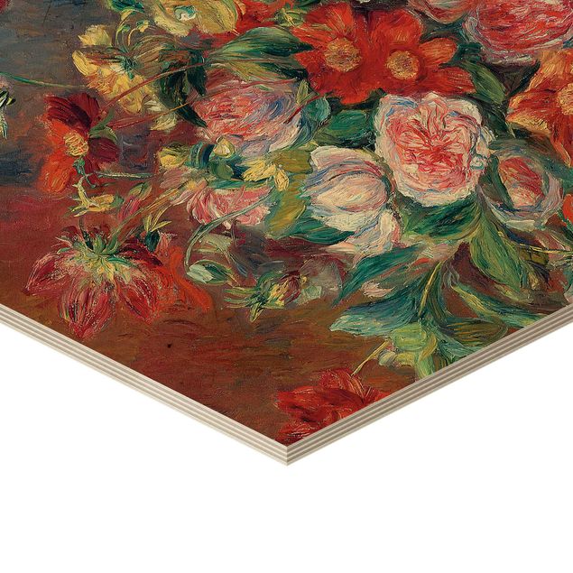 Wood prints Auguste Renoir - Flower vase