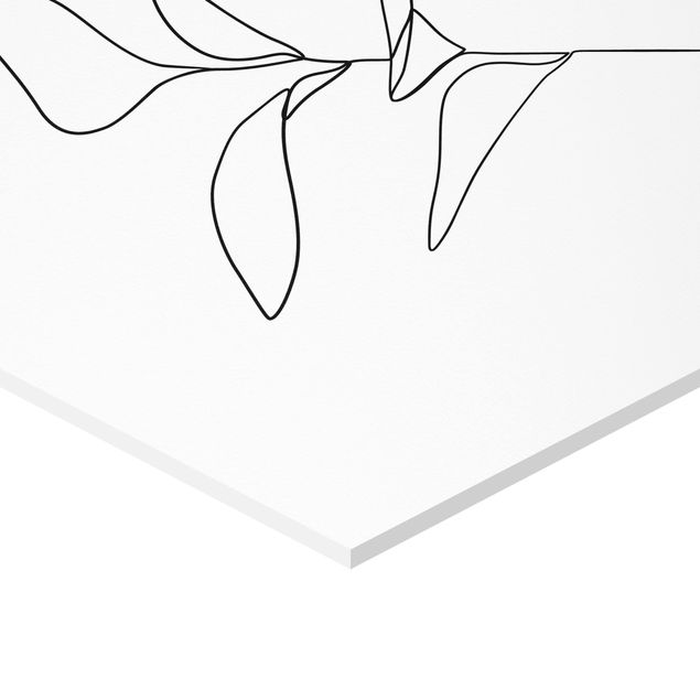 Prints Line Art Plant Leaves Black And White