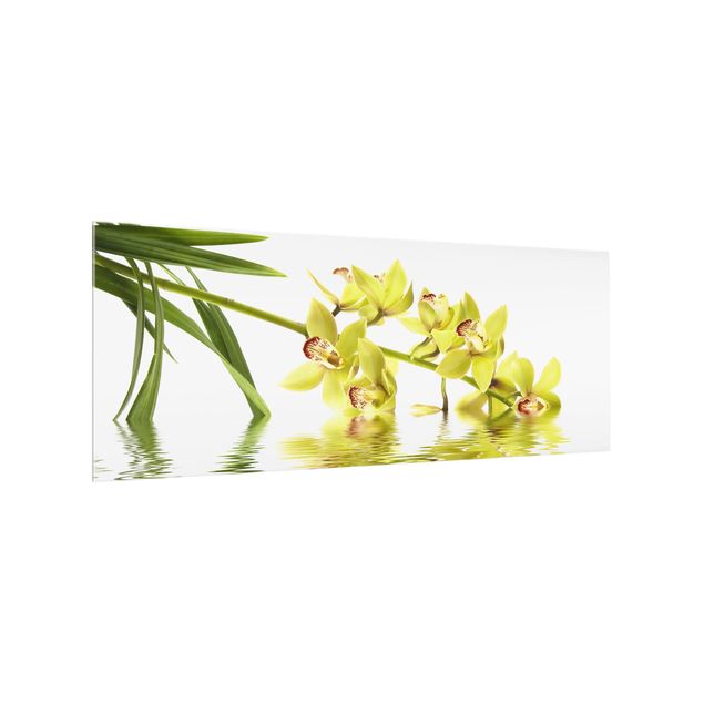 Glass splashback kitchen Elegant Orchid Waters