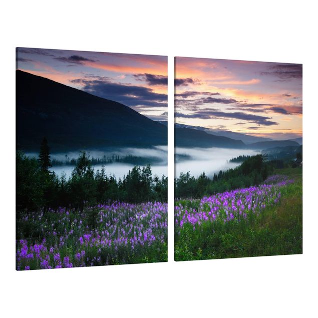 Landscape canvas wall art Heavenly Valley In Norway
