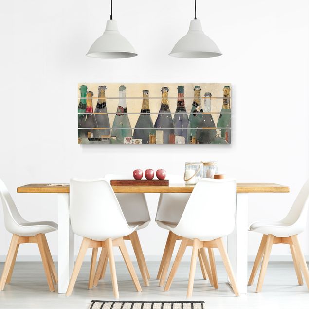 Prints on wood Uncorked - Champagne