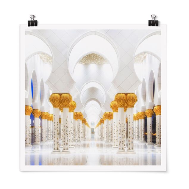 Prints patterns Mosque In Gold