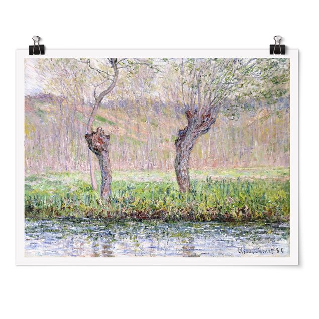 Prints landscape Claude Monet - Willow Trees Spring