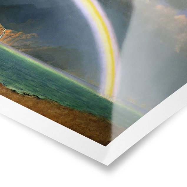 Posters art print Albert Bierstadt - Rainbow over the Jenny Lake, Wyoming