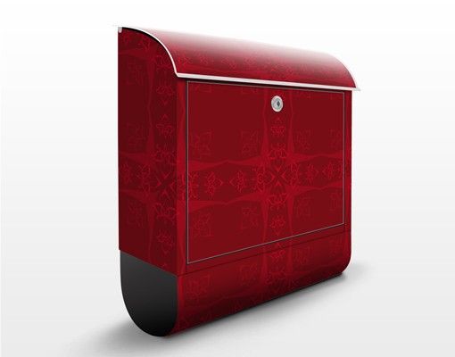 Red wall mounted post box Red Orient Ornament