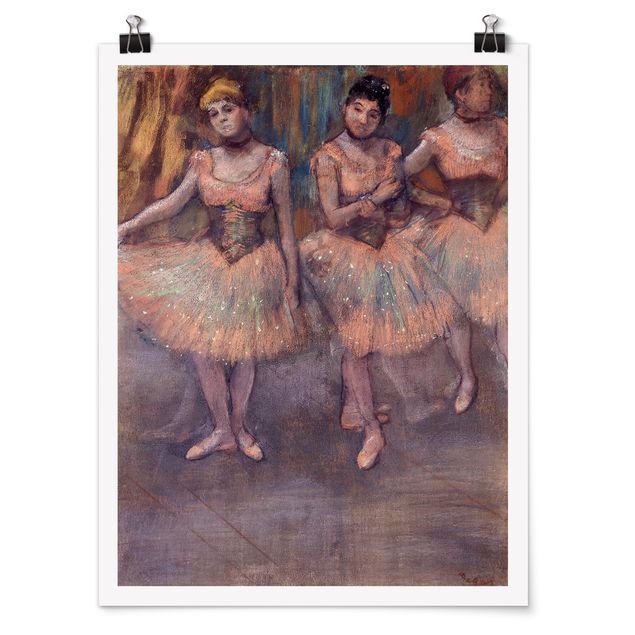 Ballet prints Edgar Degas - Three Dancers before Exercise