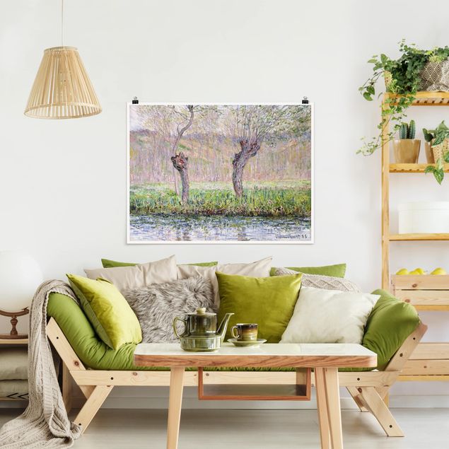 Impressionist art Claude Monet - Willow Trees Spring