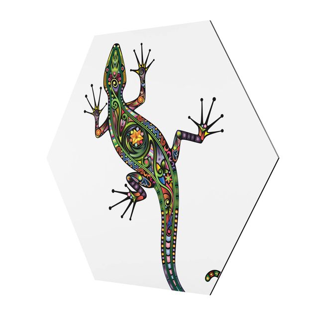 Hexagon shape pictures Gecko Pattern