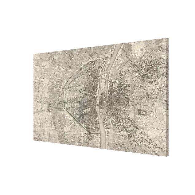 Magnet boards maps Vintage Map Paris