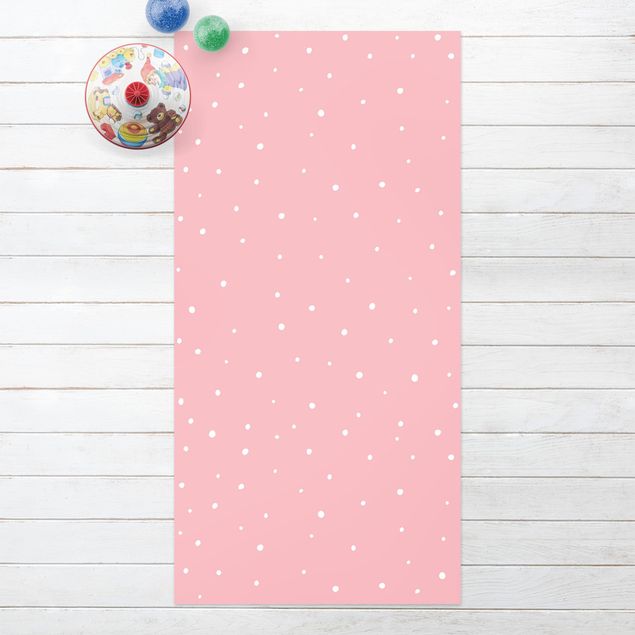 Outdoor rugs Drawn Little Dots On Pastel Pink