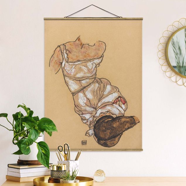 Kitchen Egon Schiele - Female torso in underwear and black stockings
