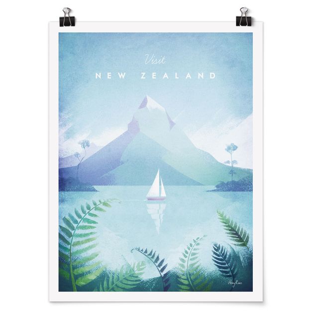 Prints Australia Travel Poster - New Zealand