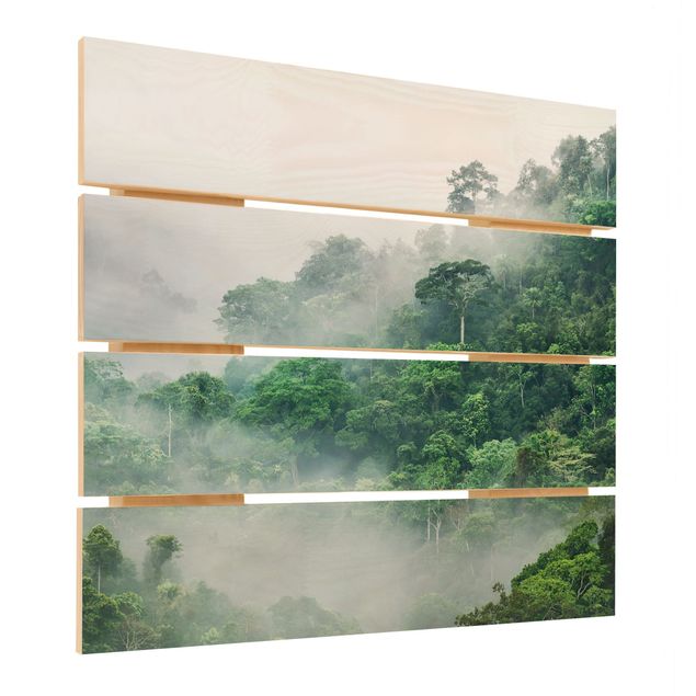 Prints on wood Jungle In The Fog