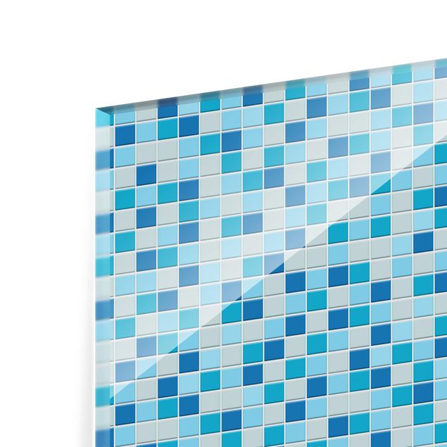 Glass Splashback - Mosaic Tiles Meeresrauschen - Landscape 3:4