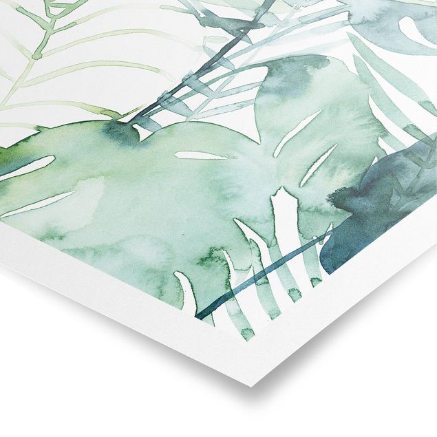 Contemporary art prints Palm Fronds In Water Color II