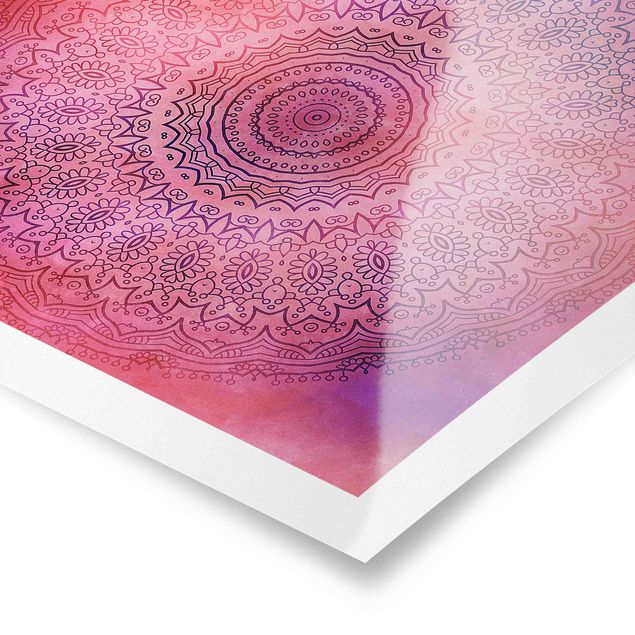 Prints Watercolour Mandala Light Pink Violet