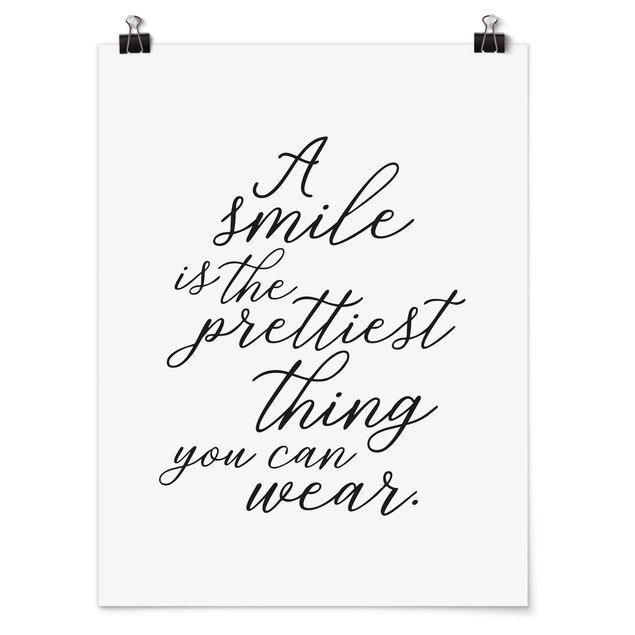 Modern art prints A Smile Is The Prettiest Thing