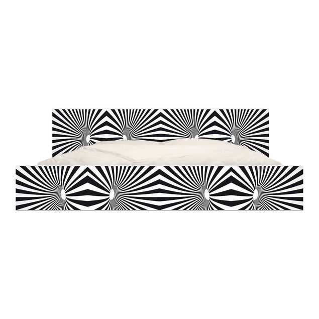 Adhesive films Psychedelic Black And White pattern