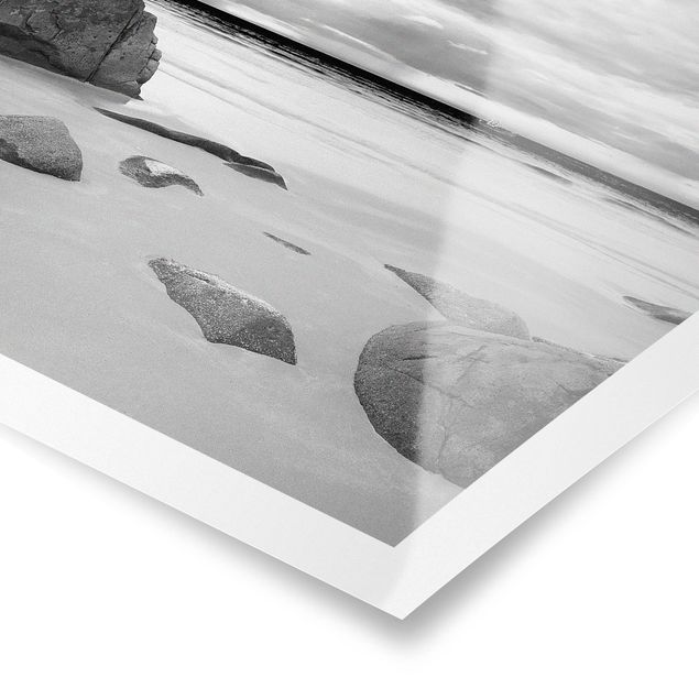 Posters black and white Rocky Coast