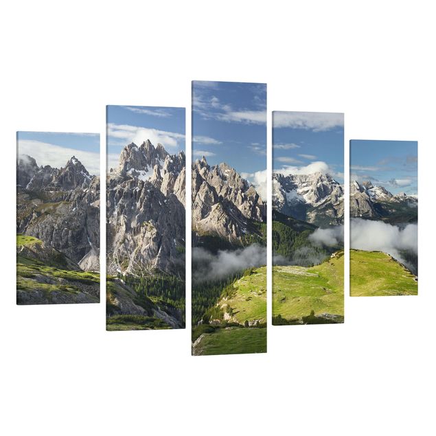 Canvas mountain Italian Alps