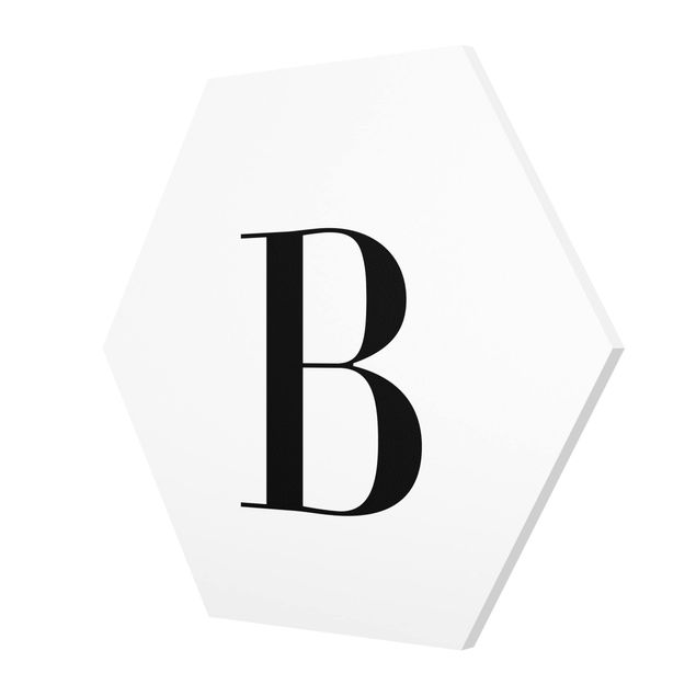 Prints Letter Serif White B