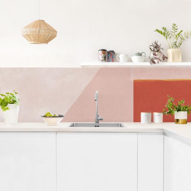 Kitchen splashbacks Pink Geometry