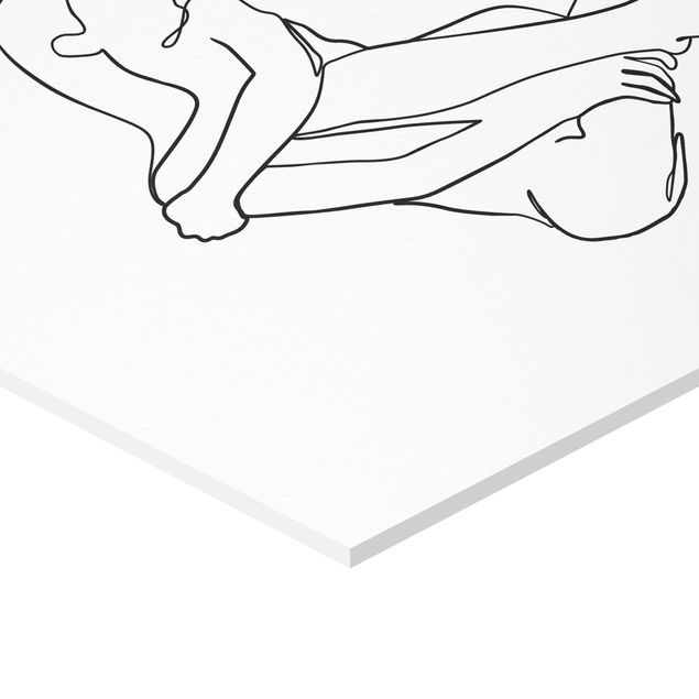 Prints Line Art Woman Nude Black And White