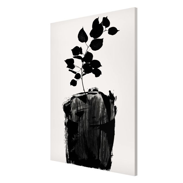 Magnet boards flower Graphical Plant World - Black Leaves