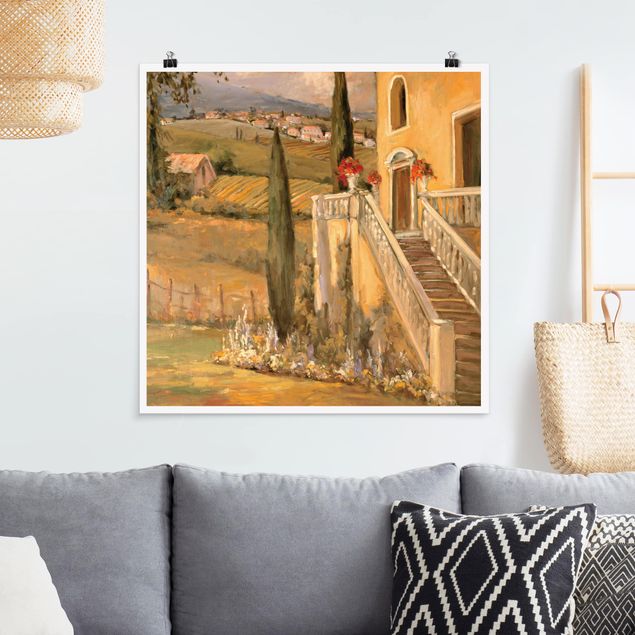 Prints modern Italian Countryside - Porch