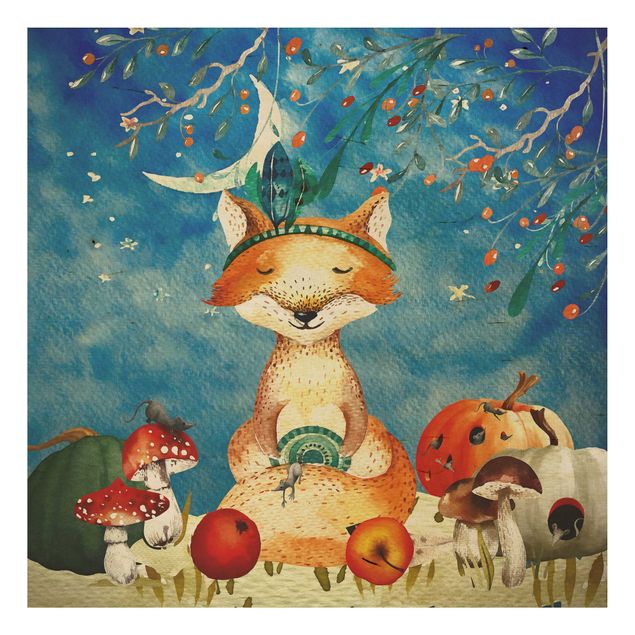 Uta Naumann Watercolour Fox In Moonlight