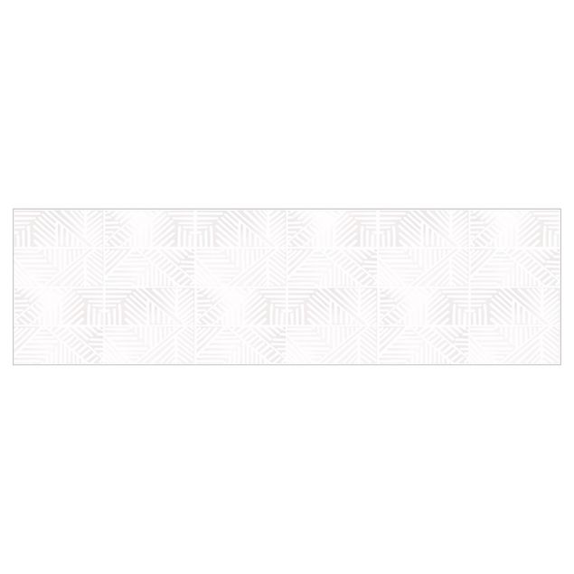 Kitchen wall cladding - Line Pattern Stamp In White