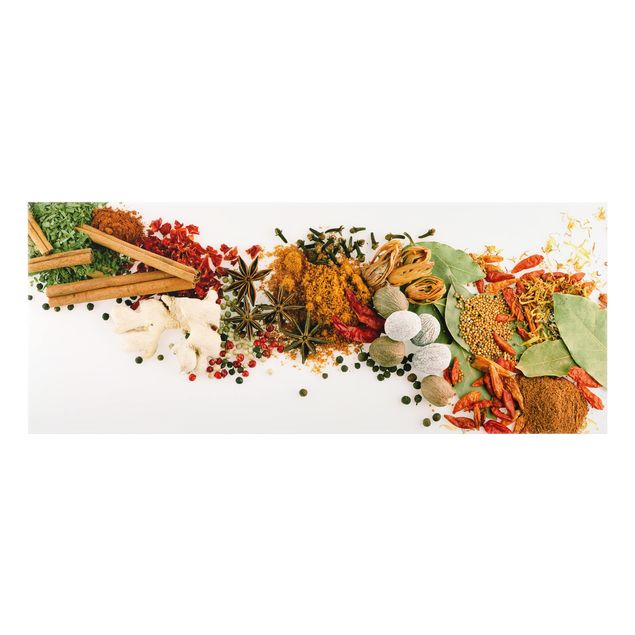 Glass Splashback - Spices And Dried Herbs - Panoramic