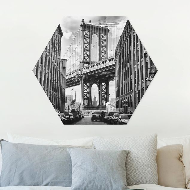 New York skyline print Manhattan Bridge In America