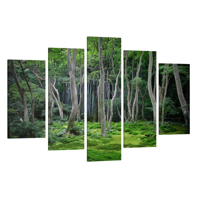 Trees on canvas Japanese Forest