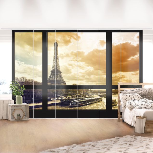 Kitchen Window view - Paris Eiffel Tower sunset