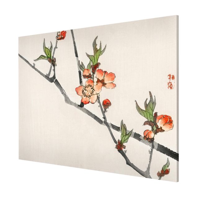 Vintage wall art Asian Vintage Drawing Cherry Blossom Branch
