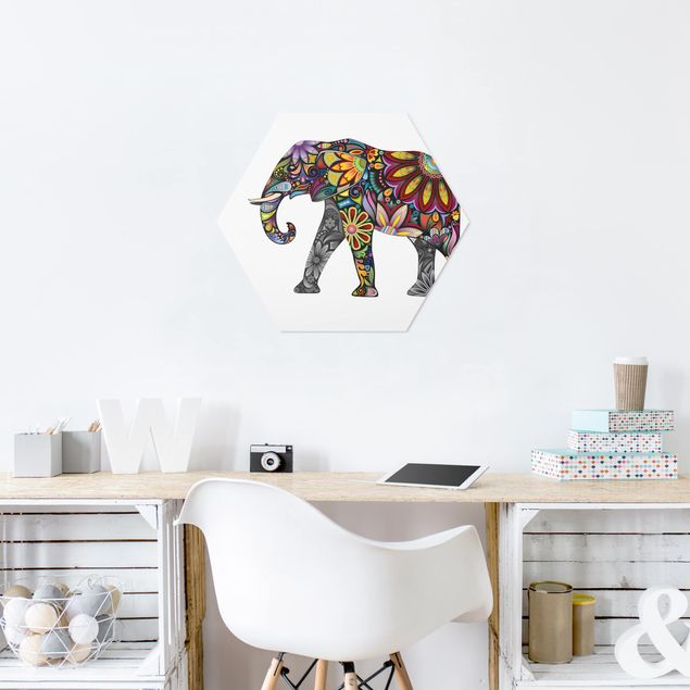 Animal canvas No.651 Elephant Pattern