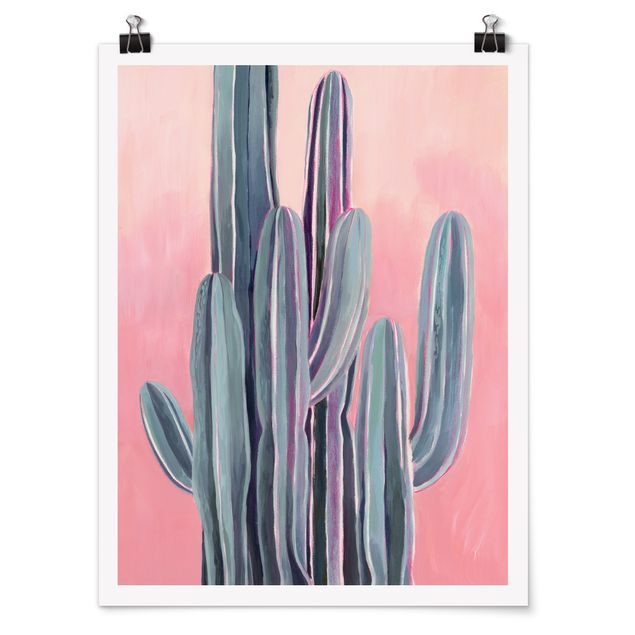 Contemporary art prints Cactus In Licht Pink II