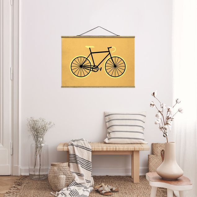Art posters Bicycle In Yellow