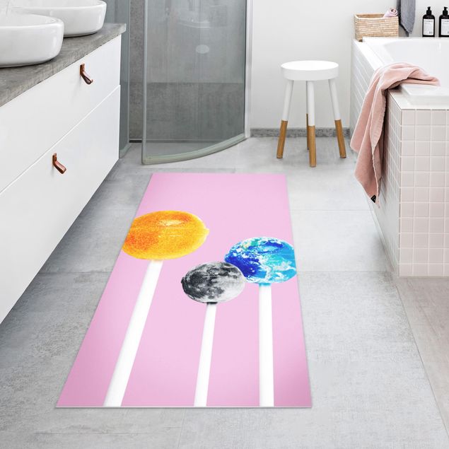outdoor balcony rug Lollipops  With Planets