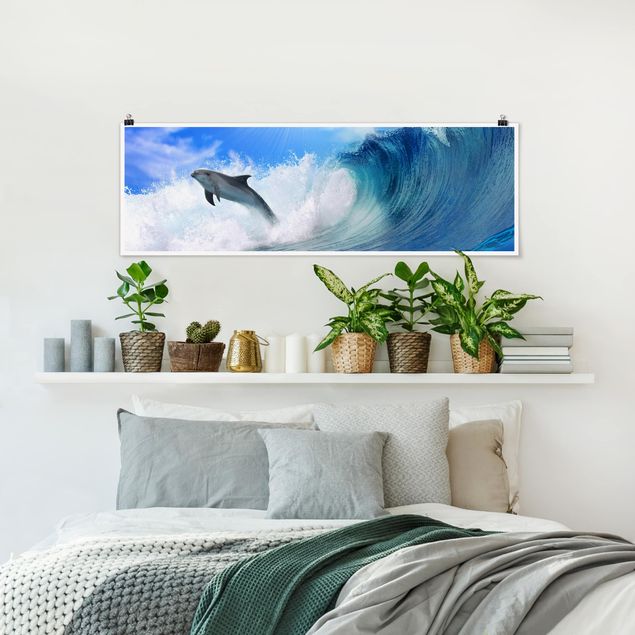 Prints landscape Playing Dolphins