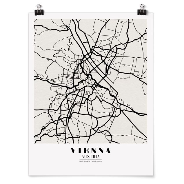 Prints quotes Vienna City Map - Classic