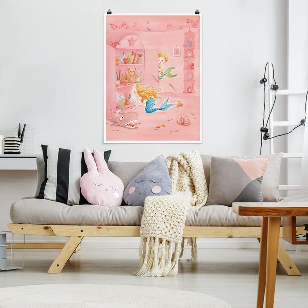Pink art canvas Matilda Has A Plan