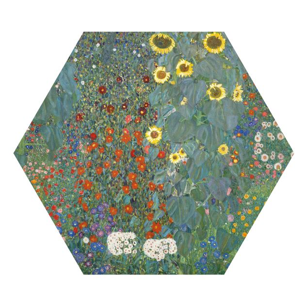 Art posters Gustav Klimt - Garden Sunflowers
