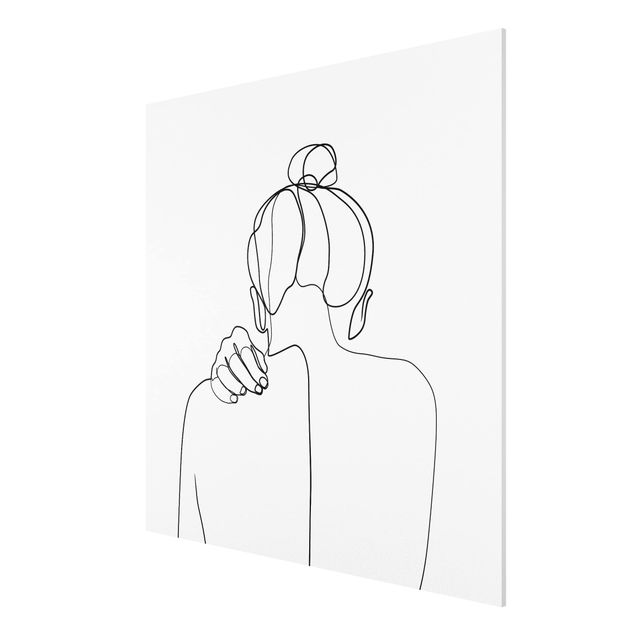 Art posters Line Art Woman Neck Black And White