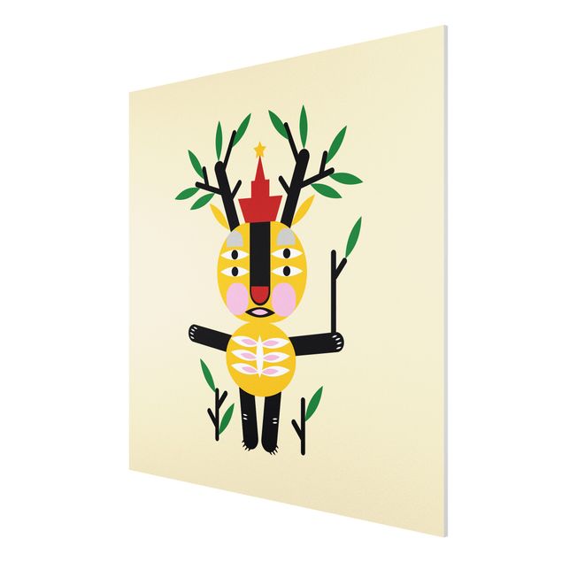 Native american prints Collage Ethno Monster - Deer
