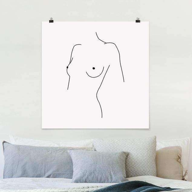 Art styles Line Art Nude Bust Woman Black And White