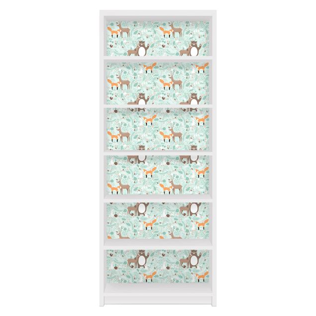 Adhesive films Kids Pattern Forest Friends With Forest Animals