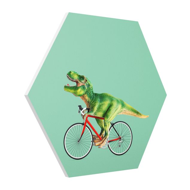 Animal canvas Dinosaur With Bicycle