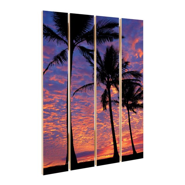 Prints on wood Palms
